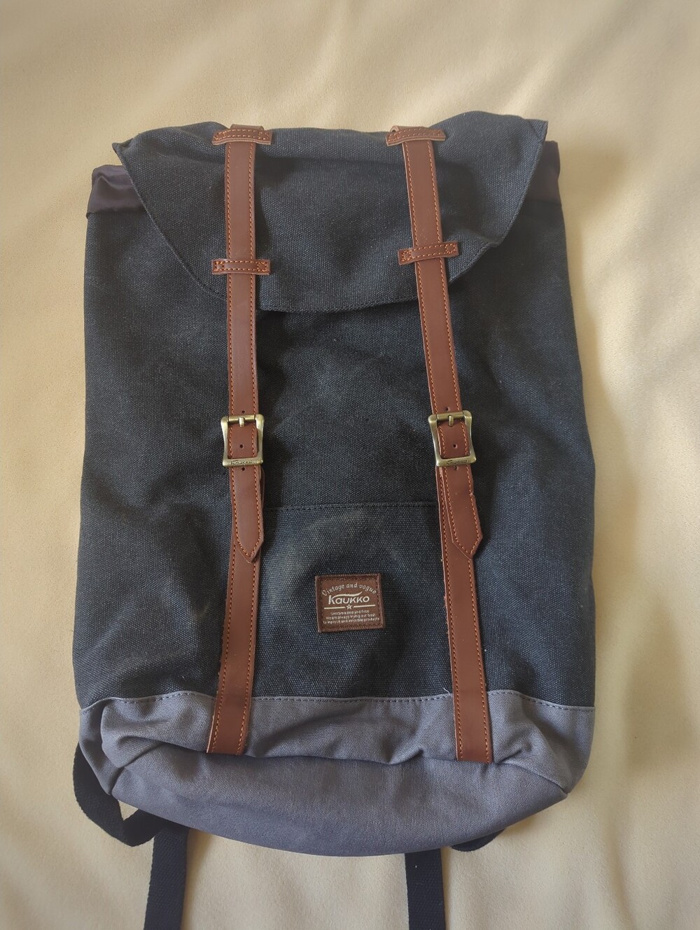 Kaukko Canvas Backpack for Work Laptop Hiking